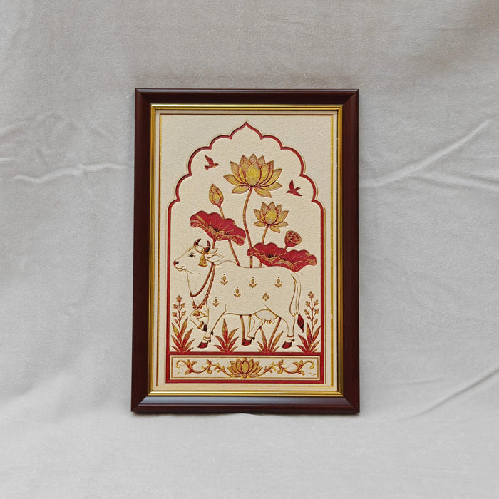 Kamdhenu Cow Hue-Forge Painting for Vastu