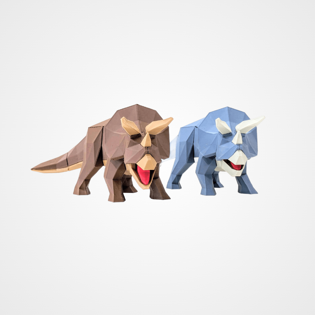 3D Printed Triceratops Toy for Kids 8+ Years by Kalaadhara
